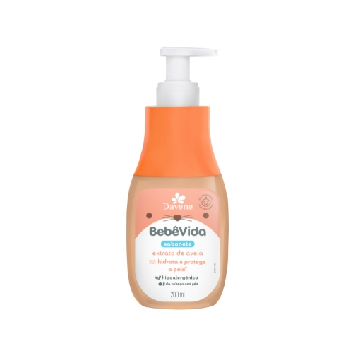 Sabonete Líquido Infantil Davene Bebê Vida Extrato de Aveia 200ml — imagem 2 de 2