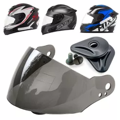 Viseira Polivisor Para Capacete Mixs Mx Cobra Raptor + Botões Laterais