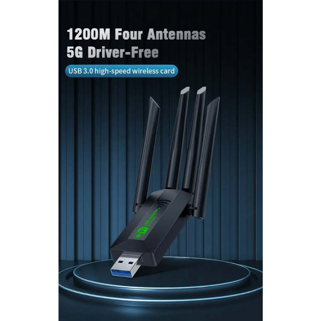 Adaptador Wifi PC USB - Dual Band  5G/2.4G - 4 Antenas - USB 3.0 em Oferta na Shopee
