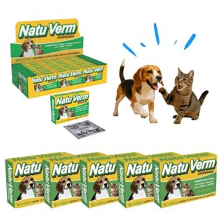 Kit Natu Verm Vermífugo Amplo Expectro Para Cães e Gatos 4 Comprimidos Dose Única VetBras em Oferta na Shopee