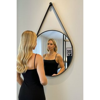 Espelho Redondo Decorativo Adnet Alça 60cm e 50cm Sala Quarto Banheiro de Parede em Oferta na Shopee