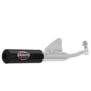 Escapamento Escape Gemoto Racing Moto Honda Pop 110 2016 2017 Cromado Com Ponteira Preta em Oferta na Shopee