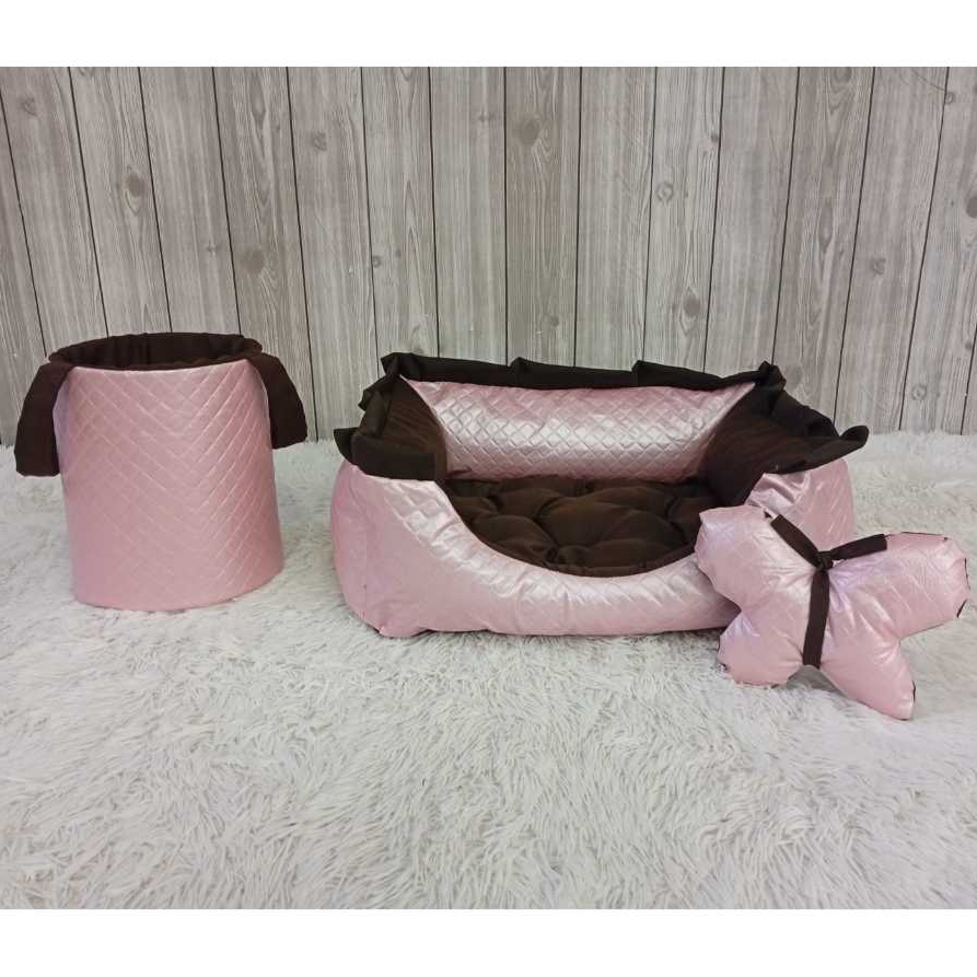 Cama Caes E Gatos Cesto Organizador Brinquedos Pet Almofada Marrom Cama Com Ziper Lavavel
