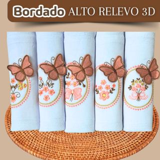 Fralda De Pano Bebê Bordada 70x70cm Com Bainha 5 unidades 100% Algodão Enxoval Menina em Oferta na Shopee