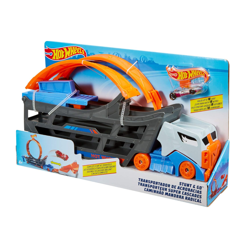 Caminhão Hot Wheels Transportador com Pista de Acrobacias - Mattel