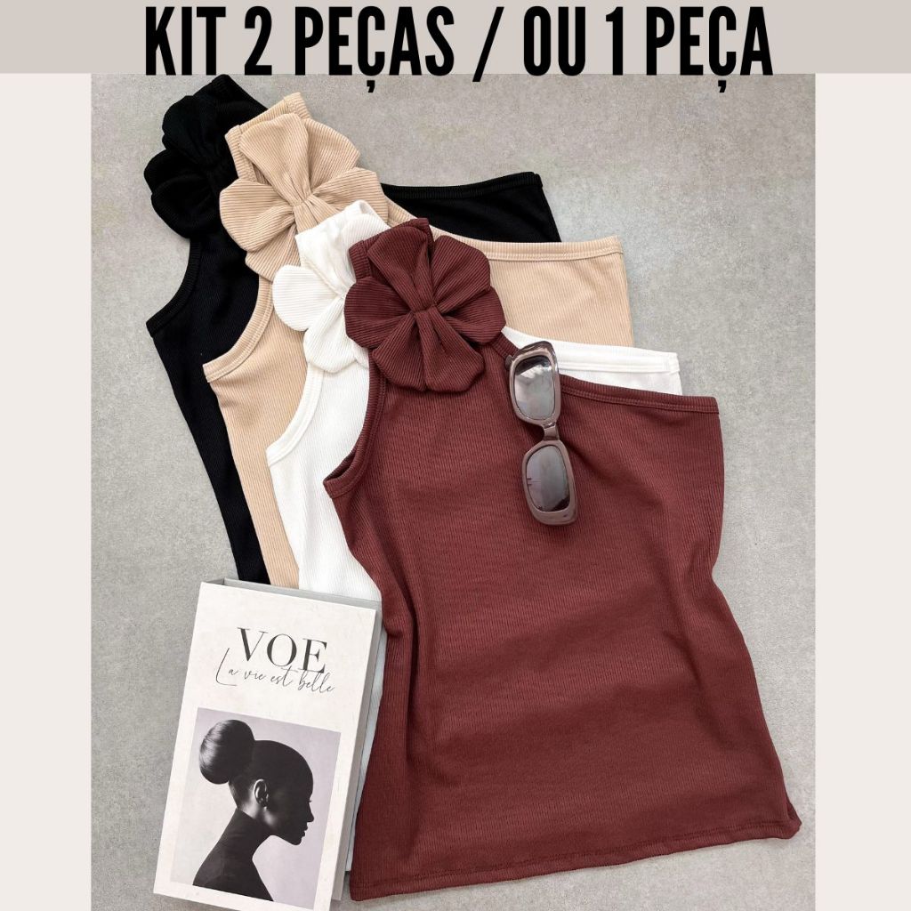 Blusa Feminina estilosa BLUSINHA FlOR Ribana Canelada Elegante Marron Lisa boho chique ver...