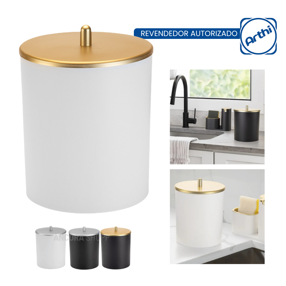 Lixeira 5 Litros Lixinho Cesto de Lixo Banheiro Lavabo Escritório Luxo Pia Cozin
