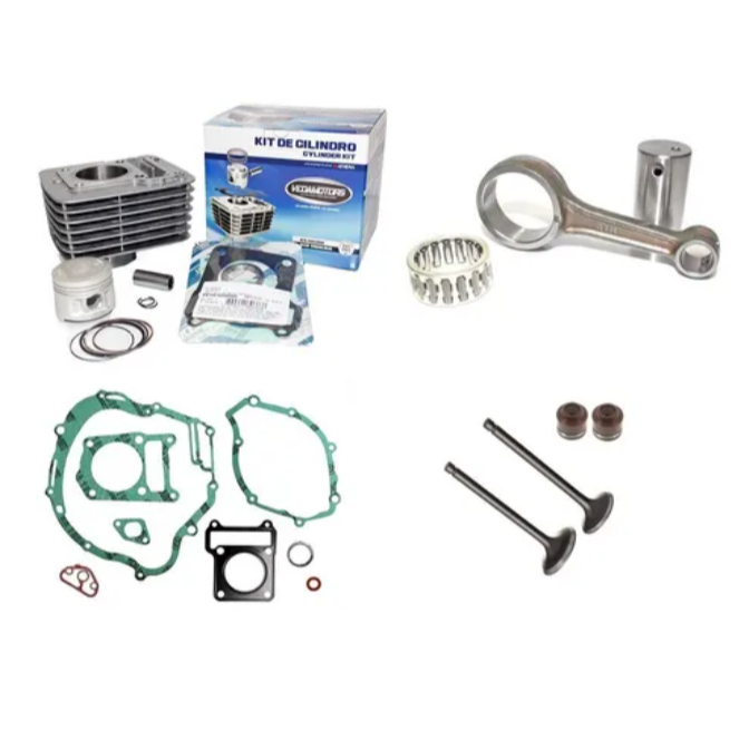 Kit Motor Biela Junta Valvulas E Retentores Ybr 125 Até 2008