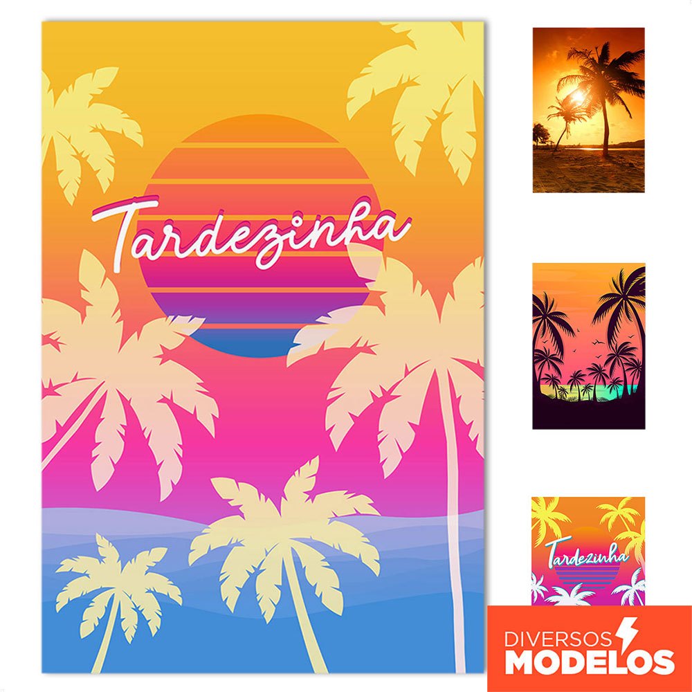 Painel Tardezinha Festa Retangular Vertical Lateral Sublimado Decoração Em Tecido 1,50x2,20m
