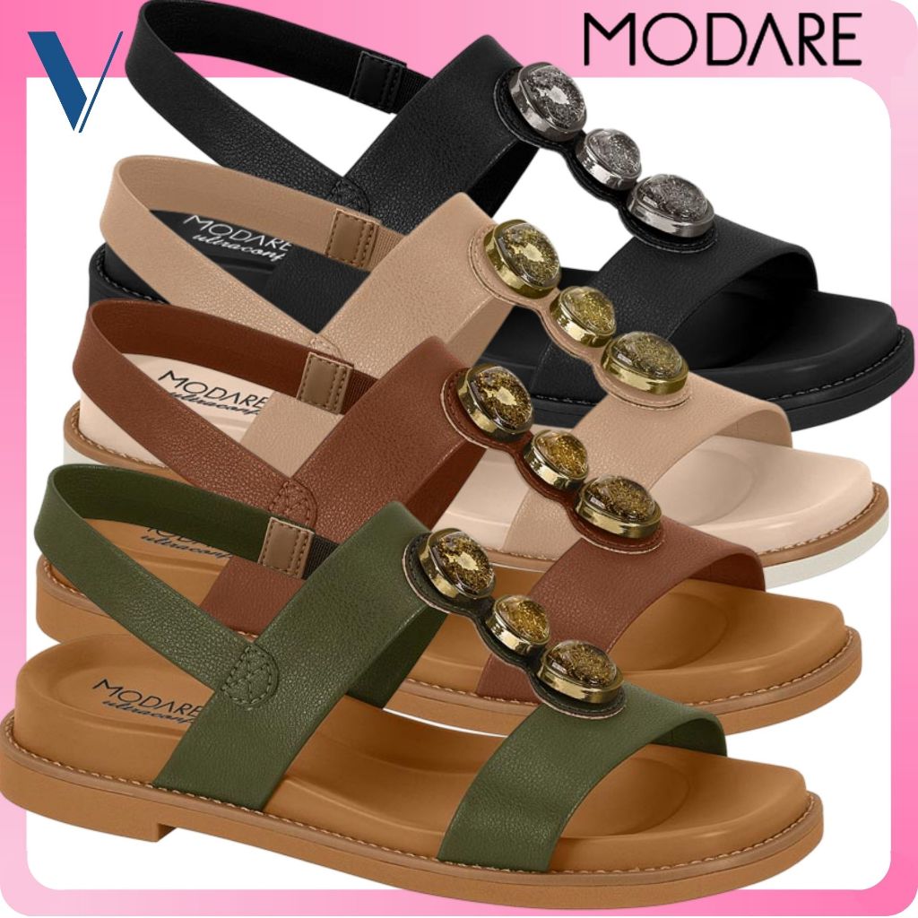 Sandália Ortopédica Modare Ultra Conforto Leve Bonita Esporão Falcite Plantar Brilhante Elástico em Oferta na Shopee