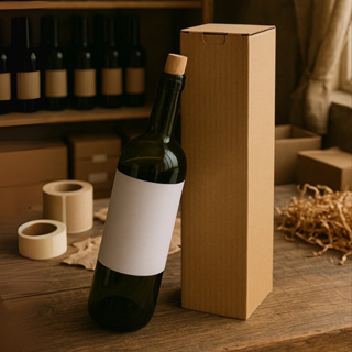 10 Caixas Tubo de Papelão Kraft Para Uma Garrafa de Bebida  Embalagem Resistente Comprida em Oferta na Shopee