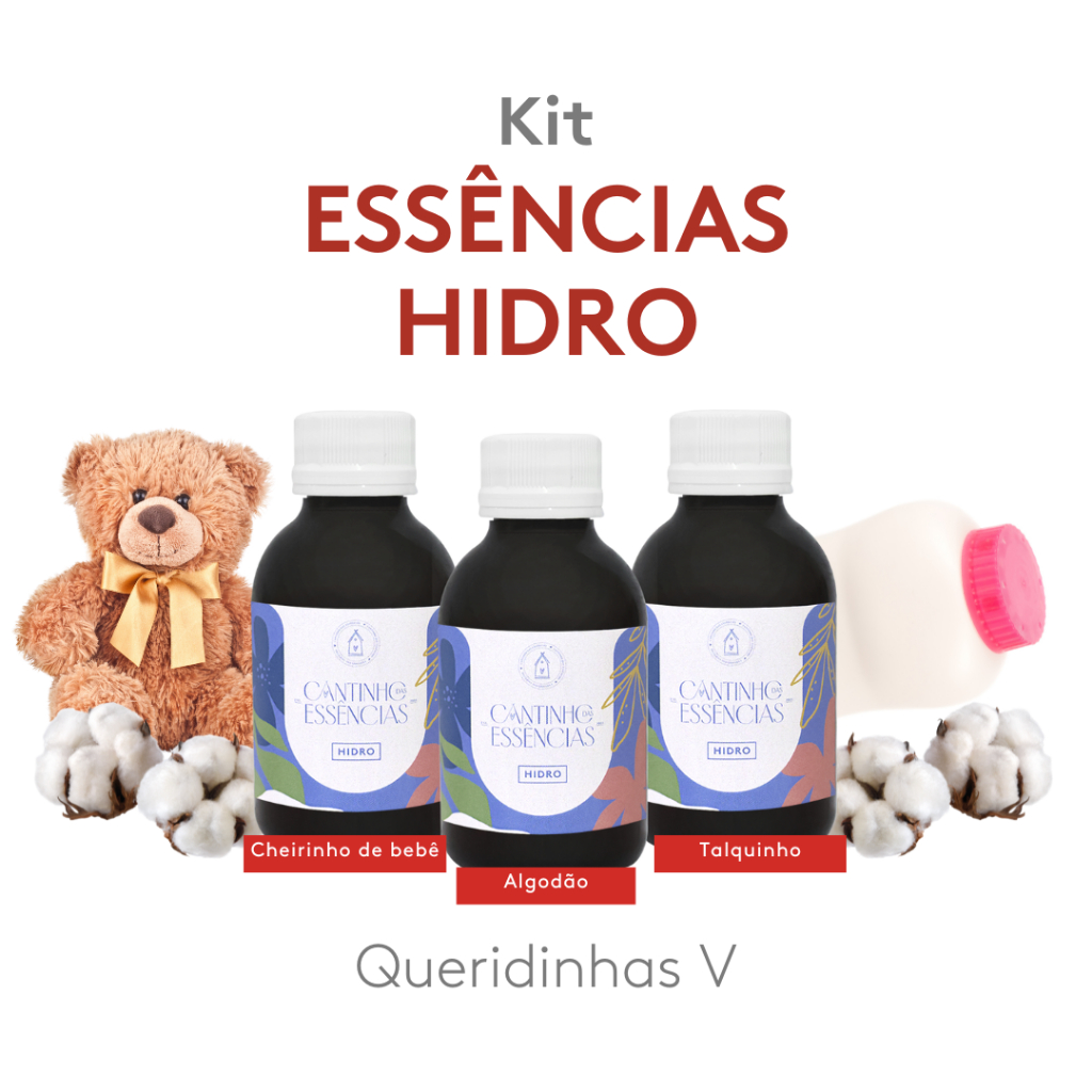 Kit Essências Queridinhas Hidro V 100ml - Home Spray, Difusor Elétrico, Umidificador de Ambiente