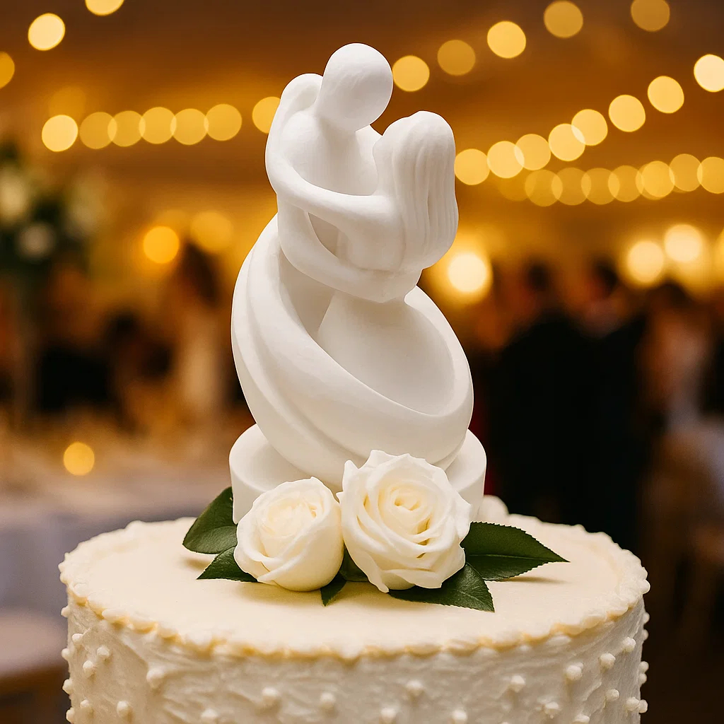 Escultura Casal Abraçados Amor Romance Topo Bolo Decoração Amor Casa Arte Decorativa Toque Lar