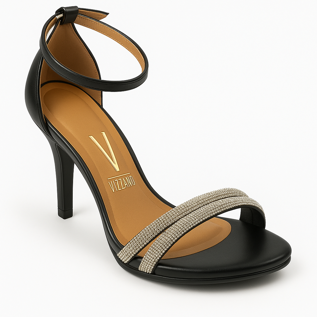 Sandália Vizzano Social Salto Alto Fino Festa Brilho 6210