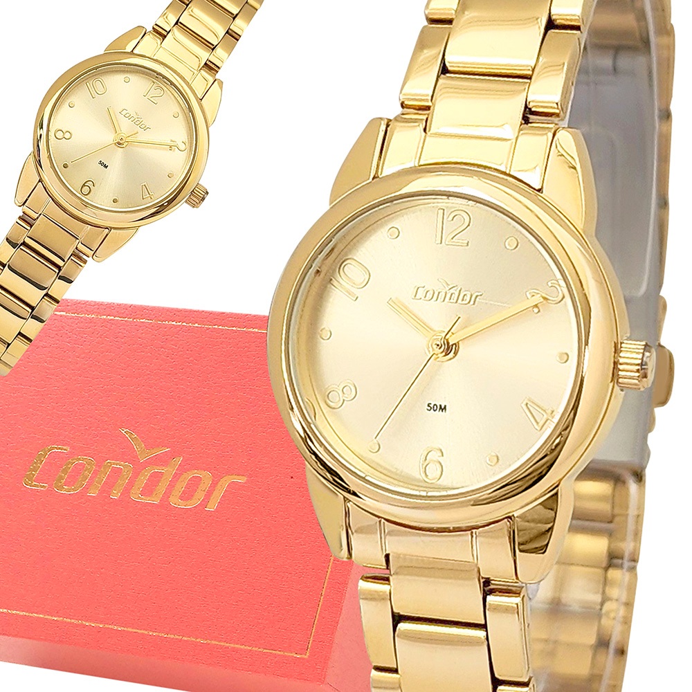 Relógio Feminino Condor Prata E Dourado Original Top Luxo - Watches