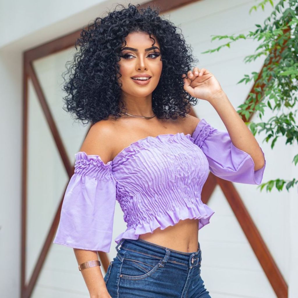 Cropped Lastex Feminino Ciganinha Manga Longa Blusa Feminina Croped Diversas Cores Tomara Que Caia em Oferta na Shopee