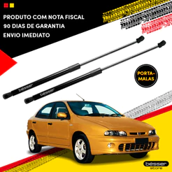 Par Amortecedor Tampa Traseira Fiat Brava Pistão à Gás Porta Malas Fiat Brava 1999 à 2003