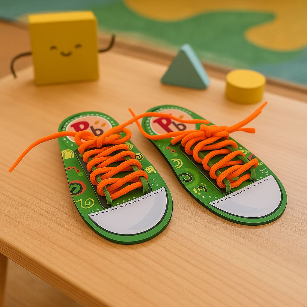 Brinquedo Educativo Alinhavo Par de Tênis Amarrar Cadarço em Oferta na Shopee