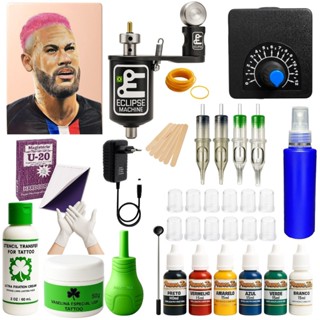 Kit Tatuagem Completo Máquina Rotativa Cartucho Tattoo em Oferta na Shopee