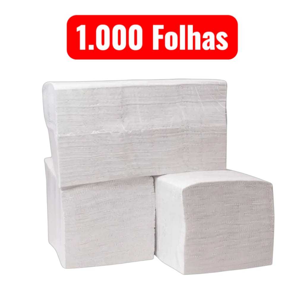 Papel toalha interfolha 1000 folhas 20x21cm alta absorção em Oferta na Shopee