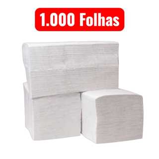 Papel toalha interfolha 1000 folhas 20x21cm alta absorção em Oferta na Shopee