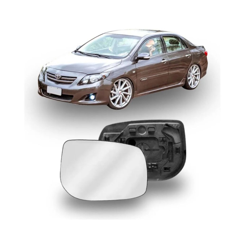 Lente Espelho Retrovisor Toyota Corolla 2008 À 2014