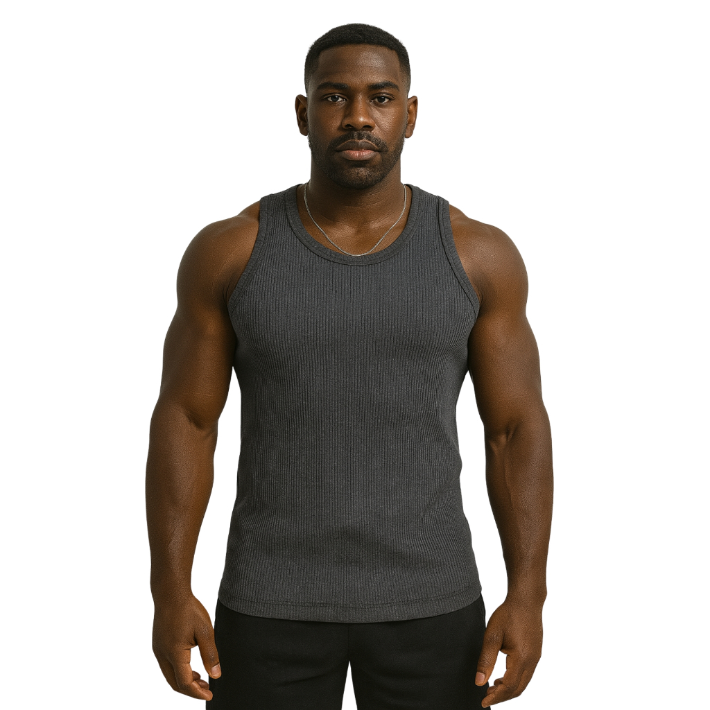 Regata Masculina Estilo  Americana Canelada Elastano Ribana Academia Hip Hop
