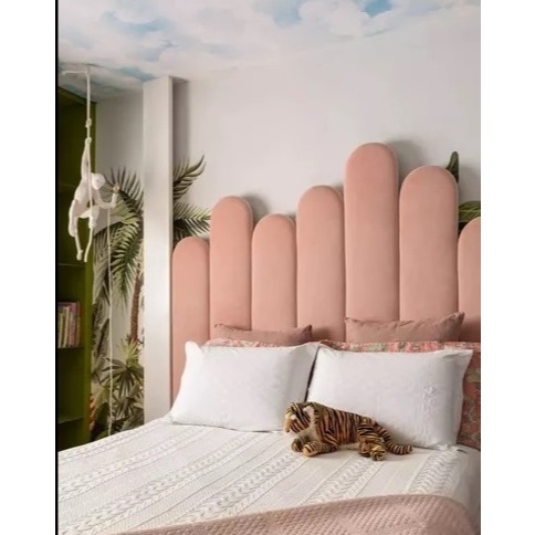Cabeceira de cama estofada decorativa em módulos NUVEM 95x21 VALOR REF. 1PÇ