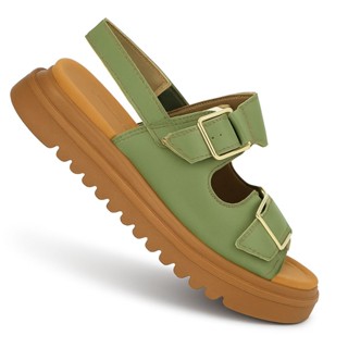 Sandália Modare Feminina Papete Fivela Ultraconforto Original 7200 Oliva em Oferta na Shopee