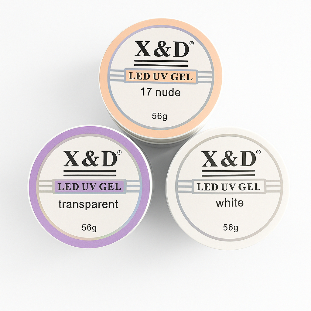 Kit 2 Gel 56g X&D Para Unhas Gel fibra XED XD Profissional Alongamento De Unha