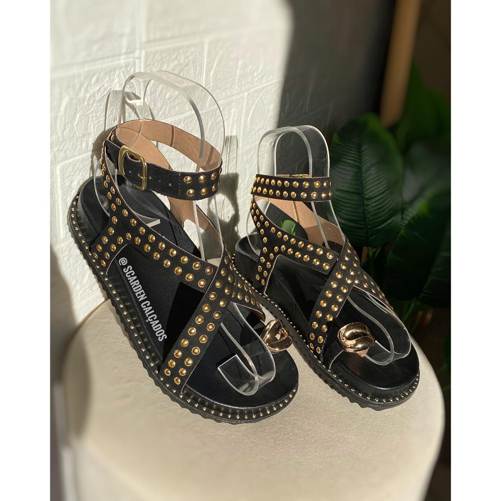 Papete Feminina Macia e Confortável All Black Rafaela Marca Oficial em Oferta na Shopee