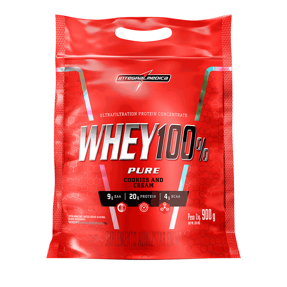 WHEY 100% PURE COOKIES AND CREAM 900GR INTEGRAL MEDICA