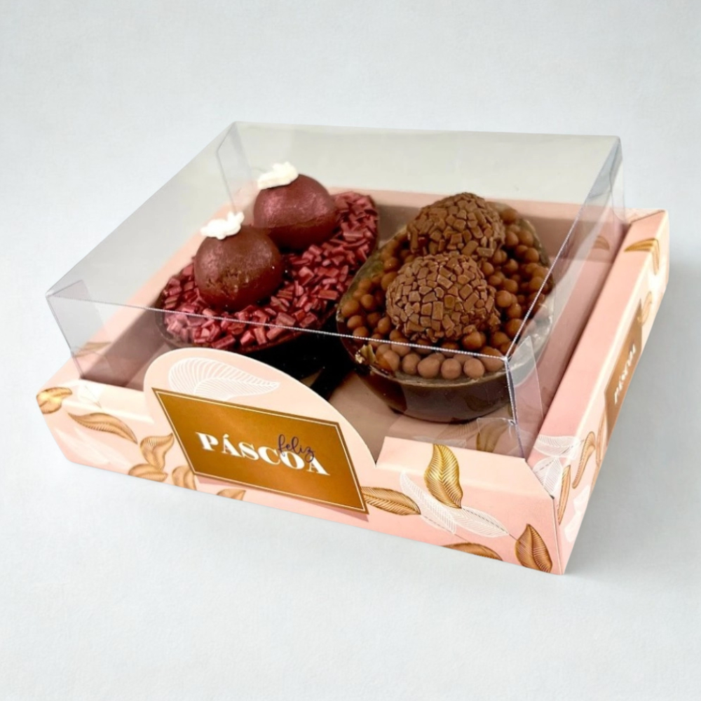 10 Caixas para 2 Ovos de 100g - Coleção Fina Páscoa---Embalagem-Comemoração-Lembrancinha-Festa. em Oferta na Shopee