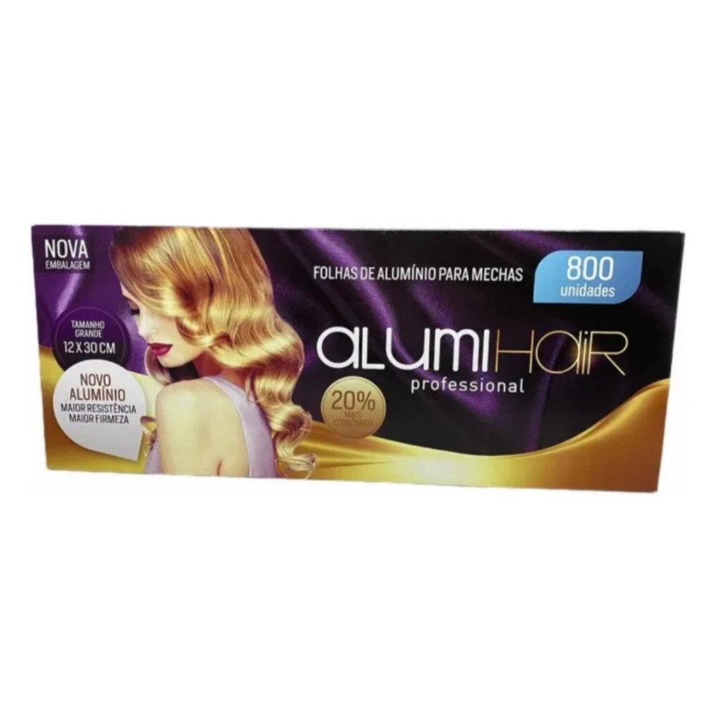 Papel Alumínio Para Mechas Alumihair 12x30cm C/ 800unidades
