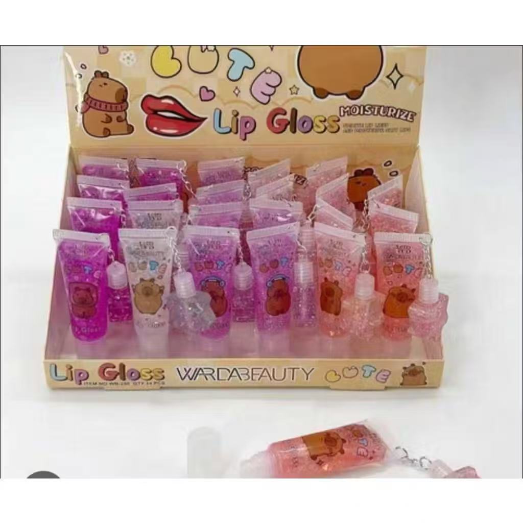 Lip Gloss Labial com glitter Infantil Capivara em Oferta na Shopee
