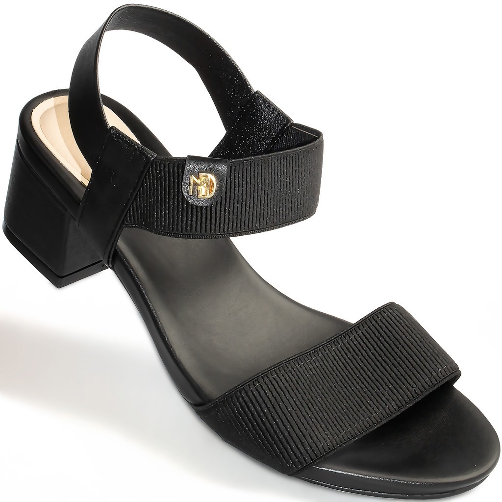 Sandália Modare Salto Bloco Grosso Baixo Confortável Original 7187 All Black em Oferta na Shopee