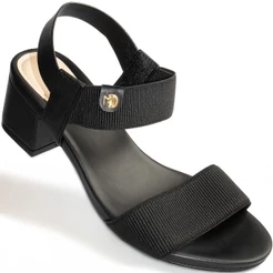 Sandália Modare Salto Bloco Grosso Baixo Confortável Original 7187 All Black