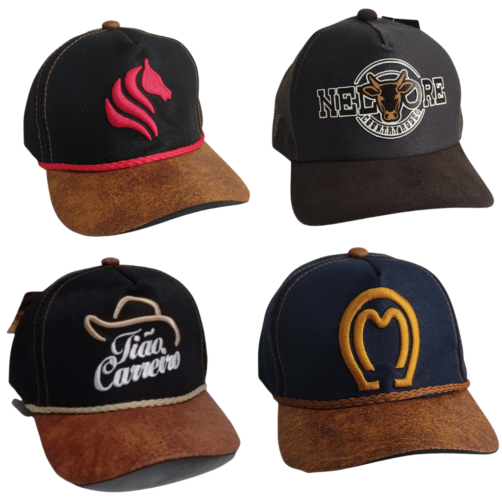 Boné Infantil Country Peão Vaquejada Boiadeiro veste 2 a 10 Anos