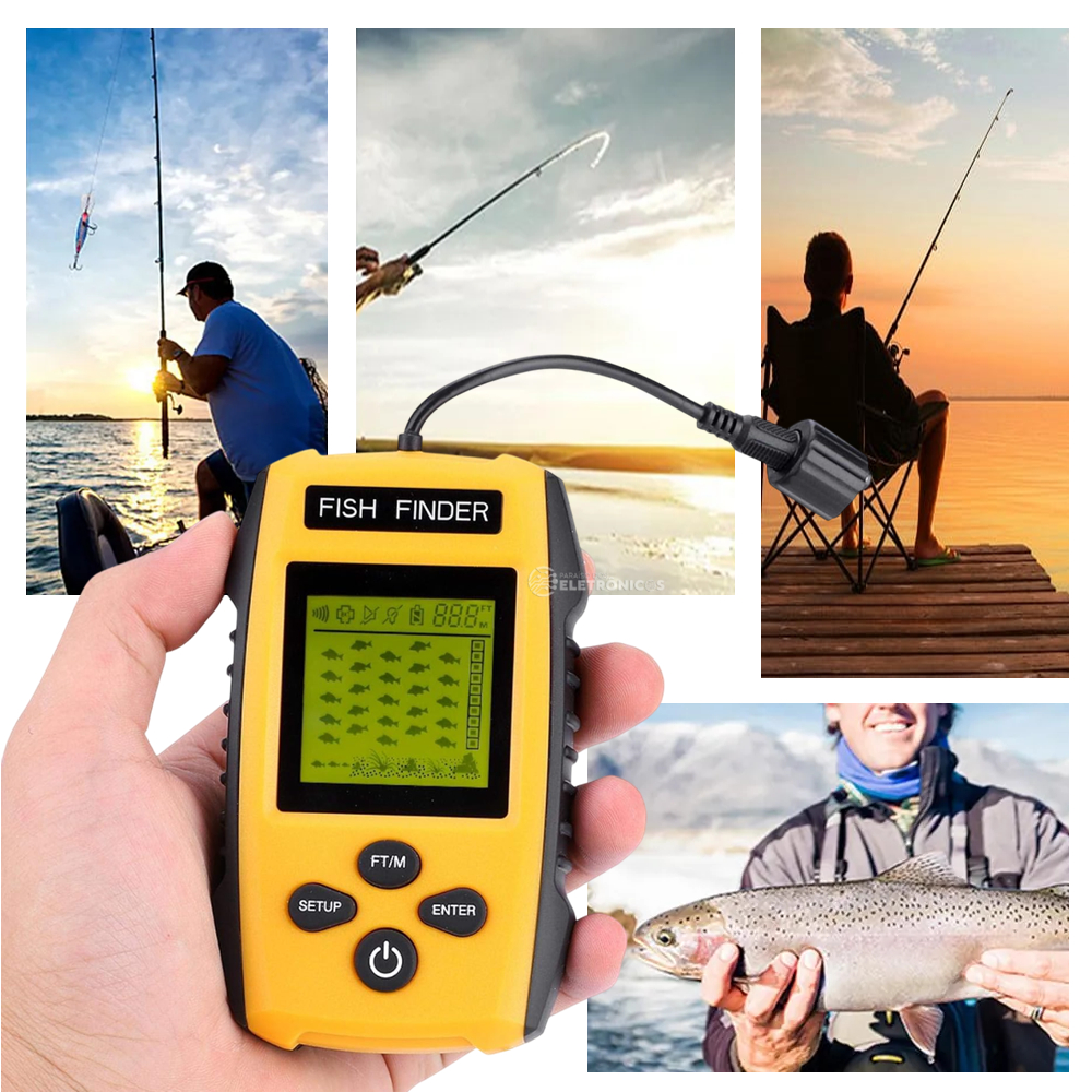 Aparelho Sonar para Pesca com Visor Anti-UV e Sensor de 200kHz – BOM6807