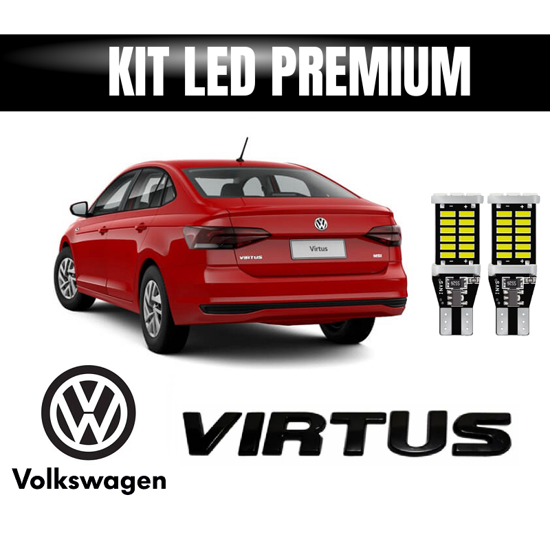 Lampada Led Ré Volkswagen Virtus Canbus Canceller T15 16w Branco