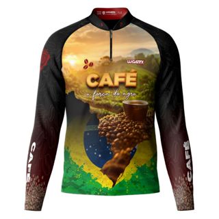 Camisa Agro Grão de Café Patriota Com Proteção Solar UV+50 em Oferta na Shopee