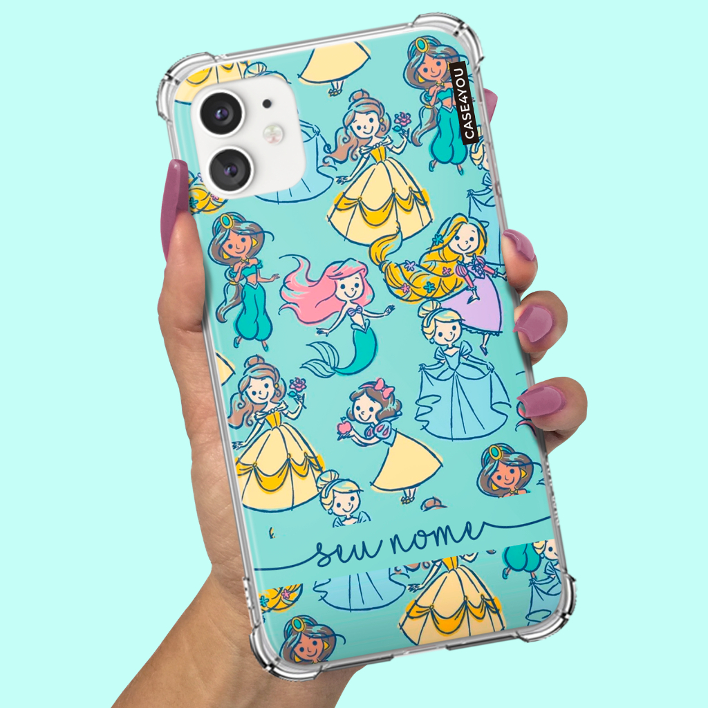 Capa Capinha para Samsung Galaxy S20 S21 S22 S23 S24 S25 FE PLUS ULTRA Anti-impacto Personalizada Princesas 3