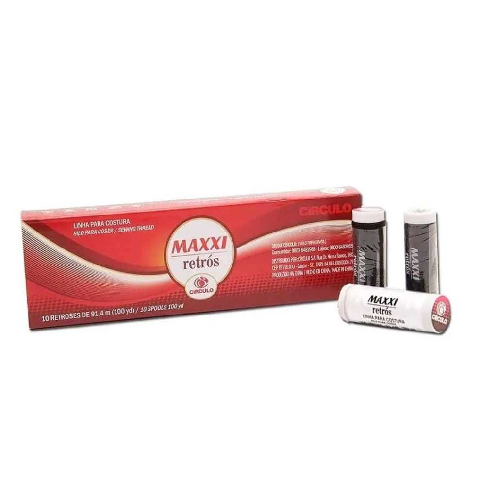 Linha de Costura MAXXI RETROS - ( 1 CAIXA C/ 10 UNIDADES ) Escolha sua cor. em Oferta na Shopee