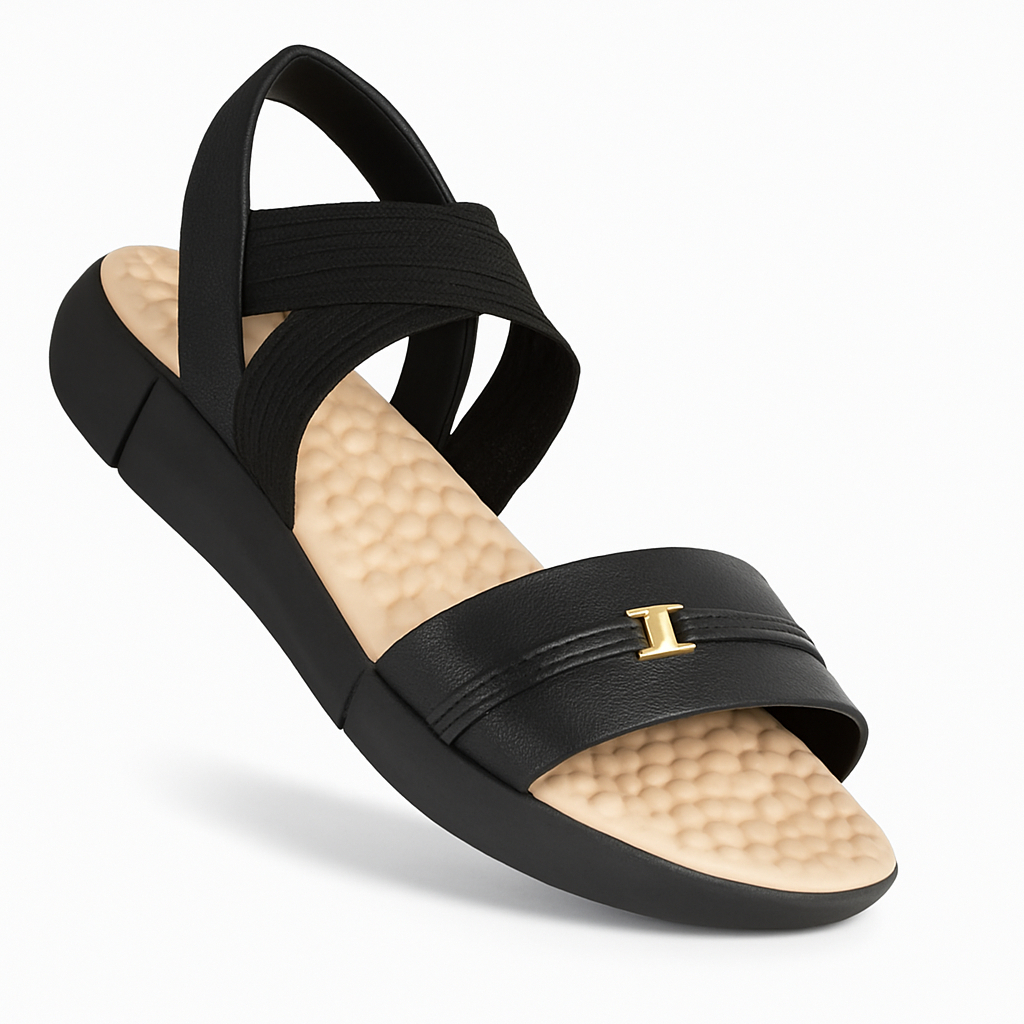 Sandália Modare Feminina Papete Anabela Conforto 7142 Preto em Oferta na Shopee