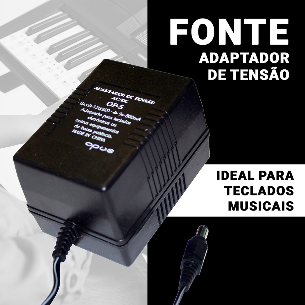 Fonte De Alimentação Bivolt Com Chave Seletora 800mA DC 9V em Oferta na Shopee