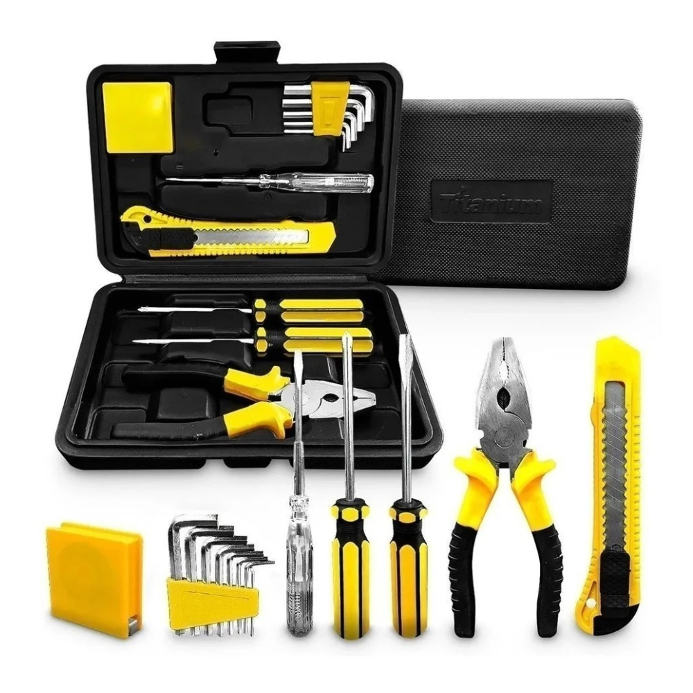 Kit Jogo De Ferramentas Com Maleta 12 Peças Titanium BESTLU