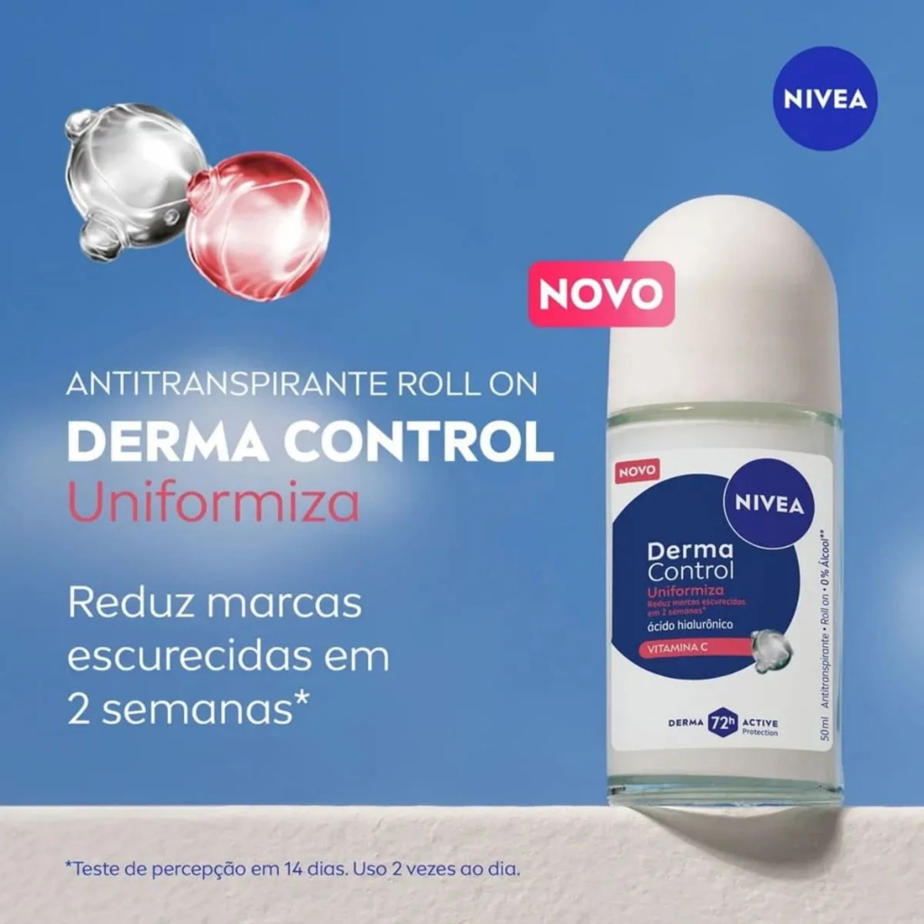 Desodorante Roll-on Nivea Derma Control Uniformiza 50ml — imagem 2 de 2