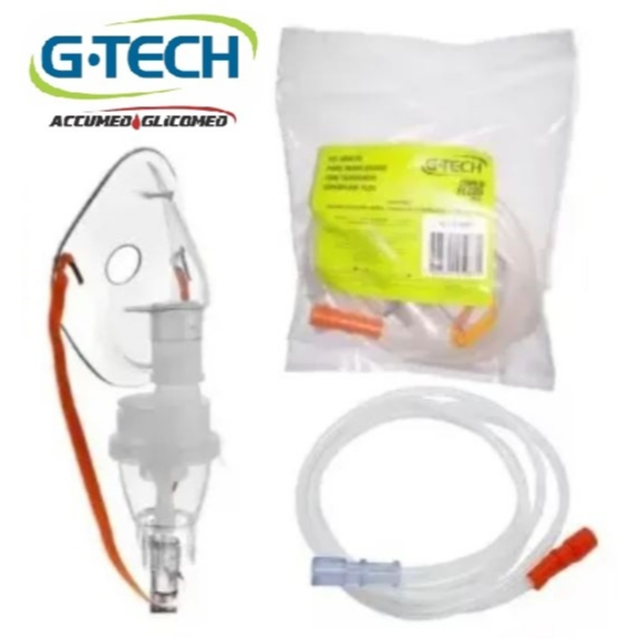Kit para Inalador G.TECH SUPERFLOW PLUS Máscara + Copinho + Mangueira em Oferta na Shopee