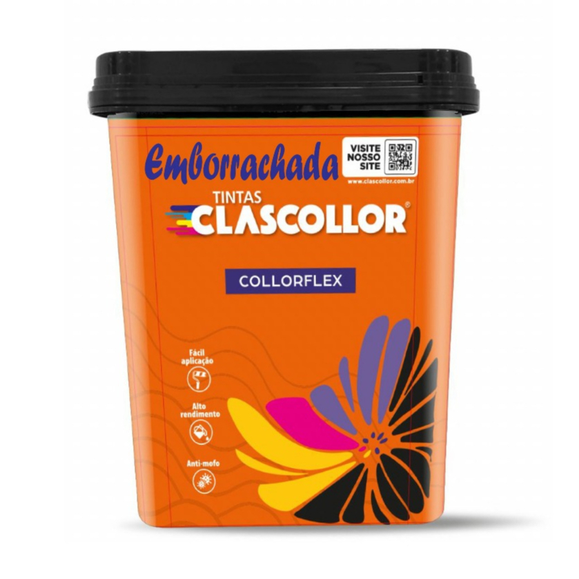 Tinta Emborrachada 12L Clascollor Resistente Lavável