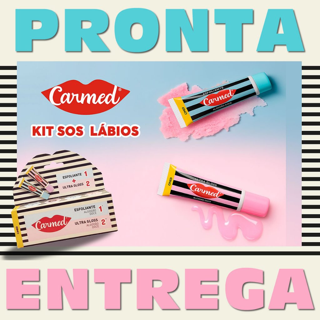 Carmed SOS Algodão Doce Esfoliante 10g + Ultra Gloss 10g - Beauty